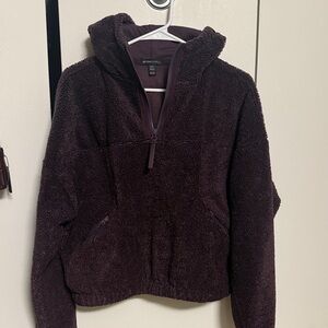 NWT Beyond Yoga Plush Half-Zip Sherpa Hoodie - Dark Purple